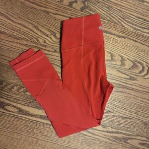 Lululemon Align leggings 22" Inseam, Sz 2, bright red